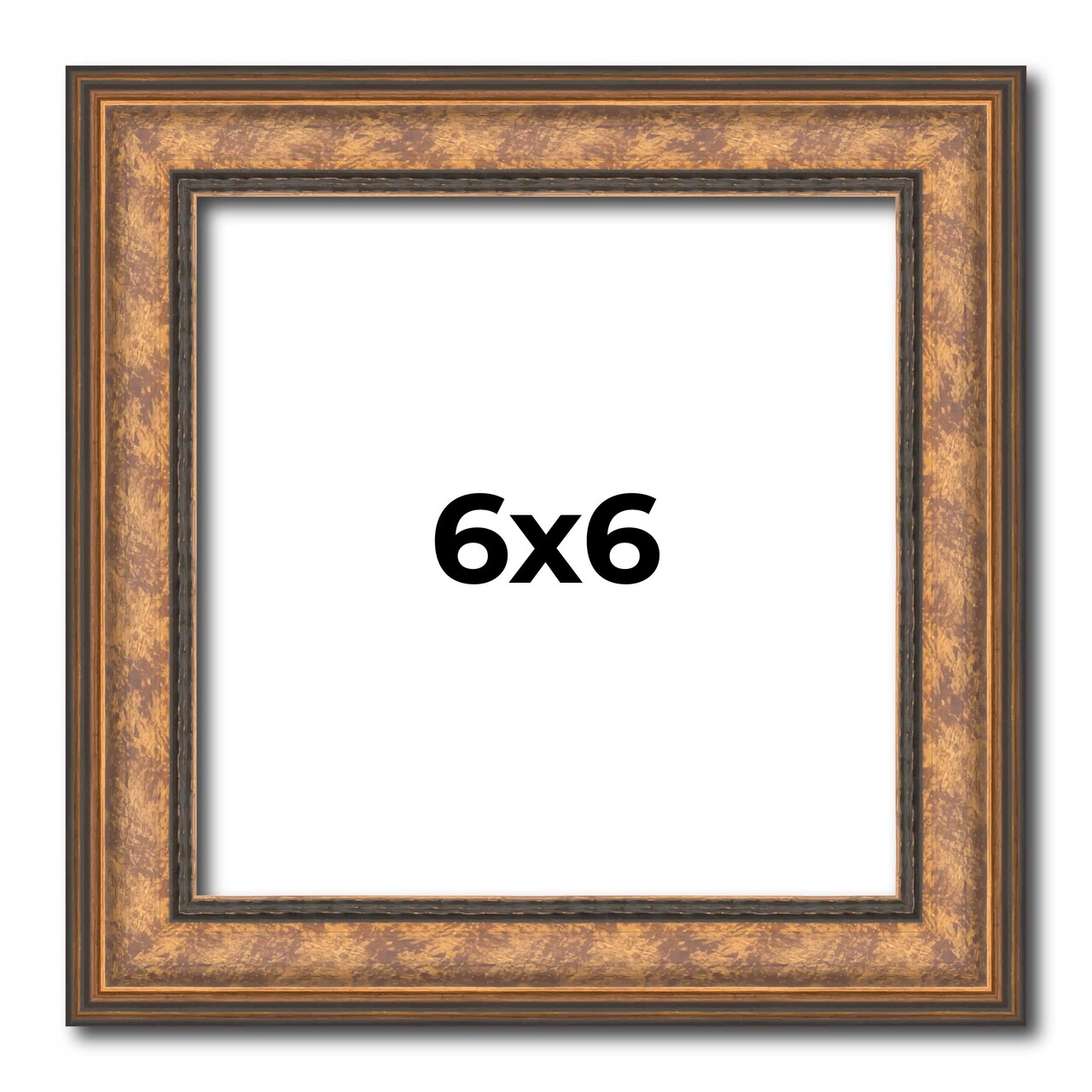 Square Slim Profile Gold Picture Frame - UV Acrylic, Foam Board Backing, Hanging Hardware